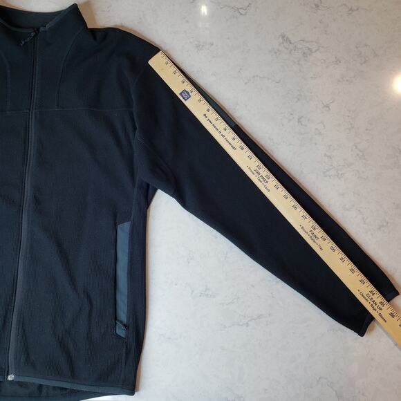 ARC'TERYX Polartec Micro-Fleece Jacket Lightweight Men's Size Large Black Green - Picture 9 of 13